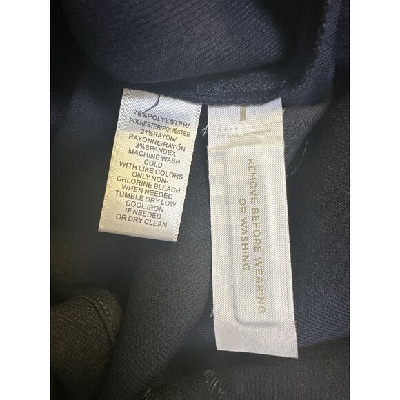 Loft Sleeveless Navy Button-Down Dress w/Ruffle Hem Size 8 - Picture 9 of 9